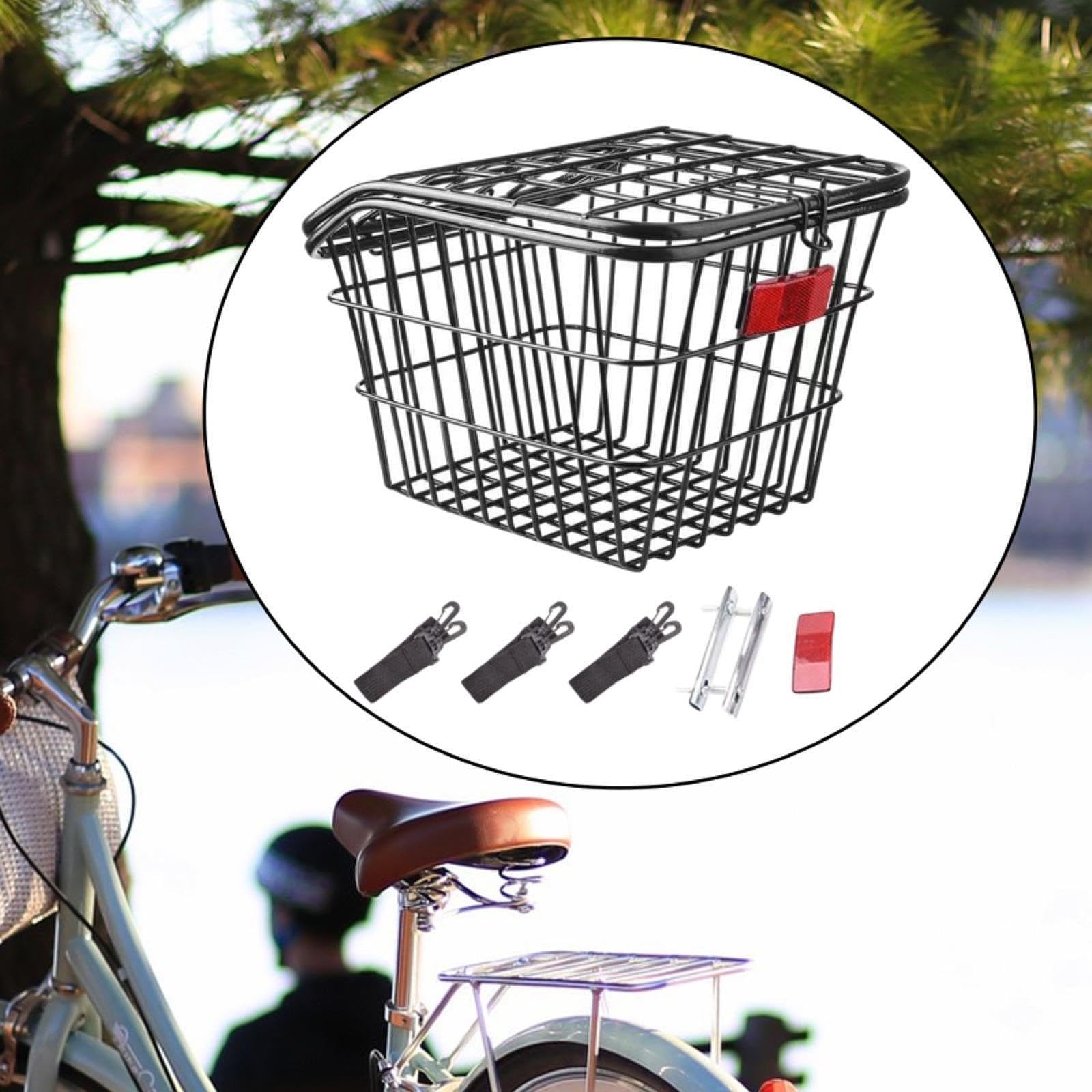 Cestino Posteriore per Bicicletta, Contenitore per Biciclette, Cestino per Bicicletta dalla Costruzione Robusta, Portabici, Cestino per Biciclette, Bi