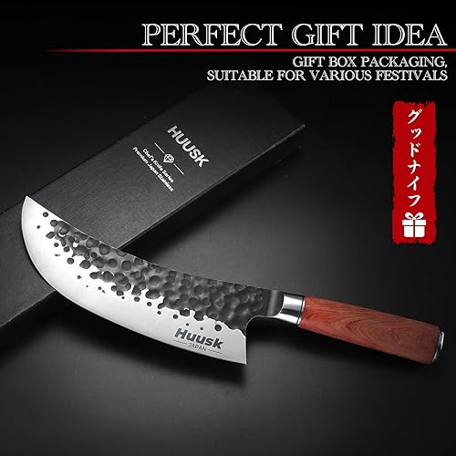 Miniatura 7 de Cuchillos de Japón, cuchillo de carnicero para cortar carne forjado a mano de 8 pulgadas, cuchillo de corte de acero de alto carbono, cuchillo de