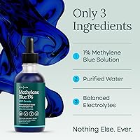 Vista 11 de Gotas de Azul de Metileno - Grado Farmacéutico USP 99.99% Puro Solución al 1% para Energía, Enfoque, Claridad, Cognición y Apoyo Celular - Probado