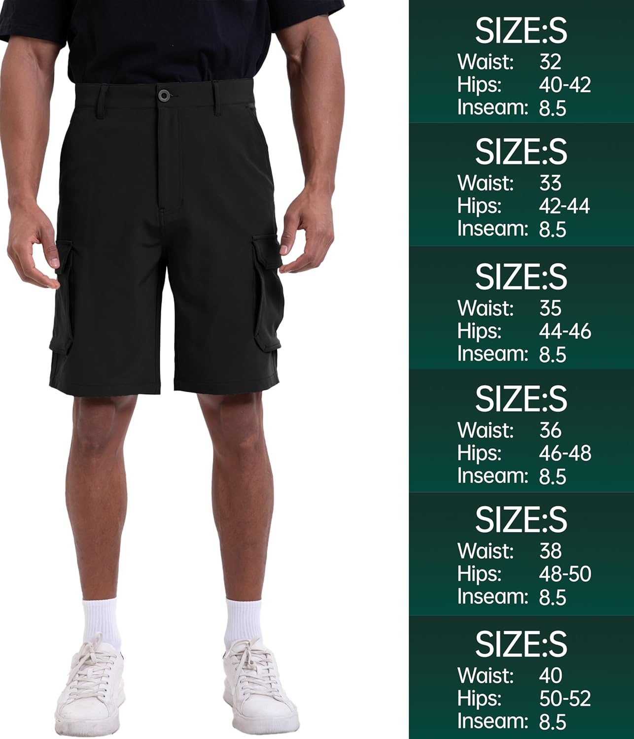 NATUVENIX Hiking Shorts Men Quick Dry Mens Cargo Fishing Shorts for Men Lightweight Golf Shorts Stretch Summer Work - Image 7
