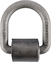 Vista 3 de Yaegoo 8 anillos en D forjados soldados resistentes de 1/2 pulgada, anclajes de amarre de anillo en D de acero para camiones remolques, límite