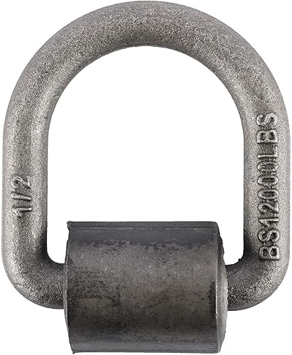 Miniatura 3 de Yaegoo Anillo en D forjado soldado resistente de 12 pulgada, anclajes de amarre de anillo en D de acero para camiones remolques, límite de carga de