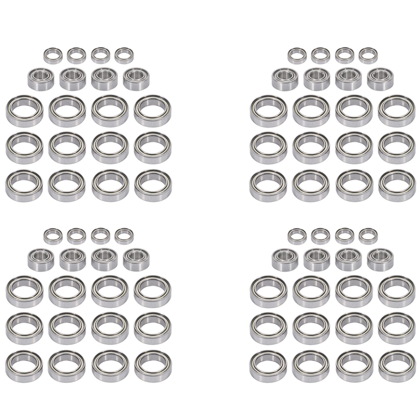 Jnchdghwa 80Pcs Ball Bearing Set BE001 BE002 BE003 for JLB Racing CHEETAH 11101 21101 J3 Speed 1/10 RC Car Spare Upgrade Parts