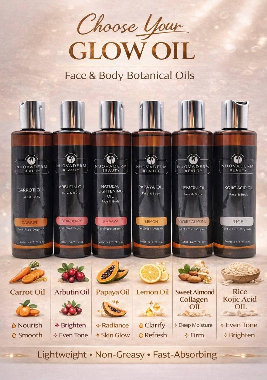 Carrot Face & Body Oil – Vitamin C & Collagen Infused Botanical Oil for Radiant, Smooth-Looking Skin – Hydrating Moisturizing Glow Oil with Vitamin E & Papaya Enzyme – 6.7 oz