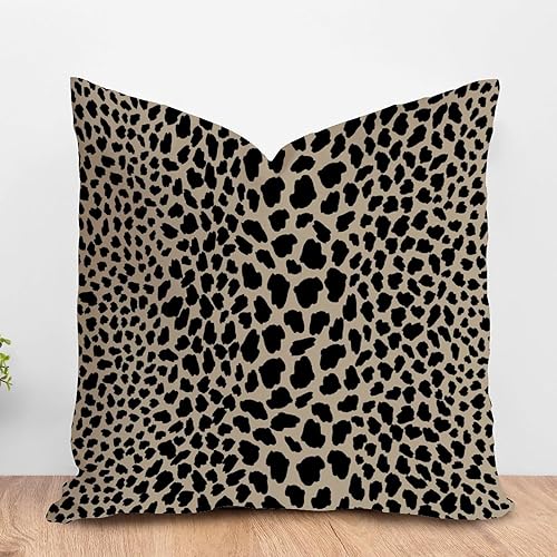 Vista 237 de ArogGeld Chinoiserie - Funda de cojín con estampado de leopardo y guepardo fucsia, con manchas de animales de vaca, color rosa oscuro, decoración