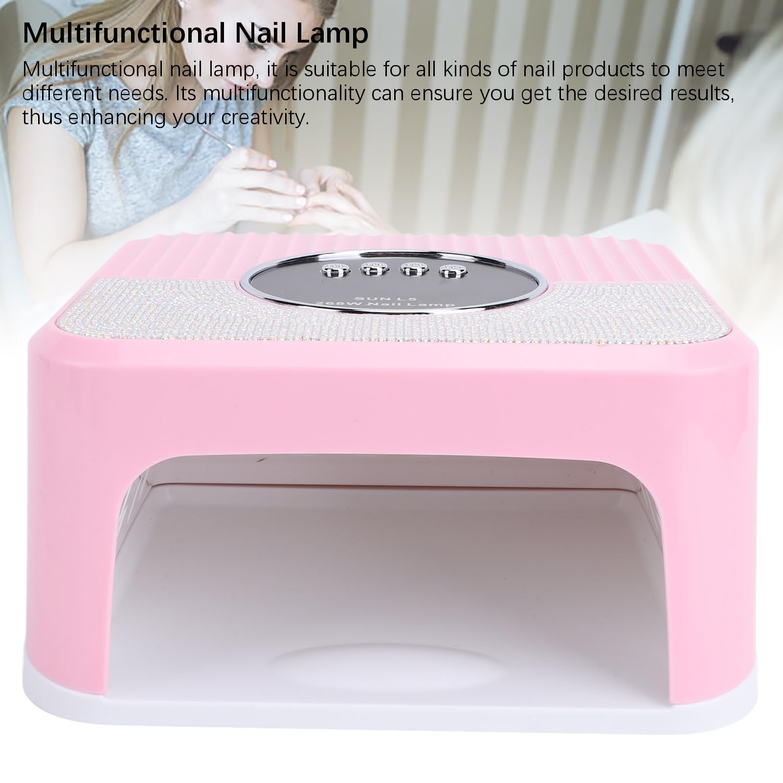 Luce per Unghie a LED, Lampada per Unghie Ad Alta Potenza con Sensore Automatico, Asciugatrice Portatile per Salone per la Casa e Unghie, Multifunzionale, Sicuro Usare (Spina