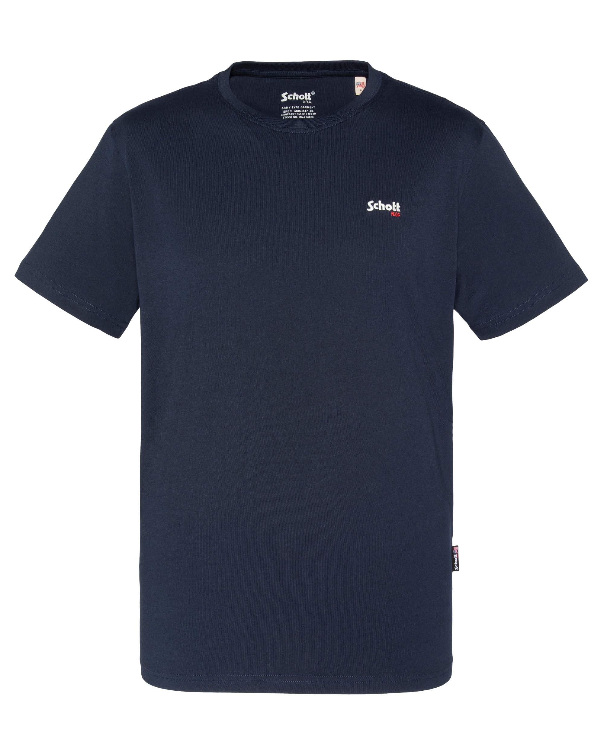 Schott NYC Men's Tscasual T-Shirt, Blue, XL