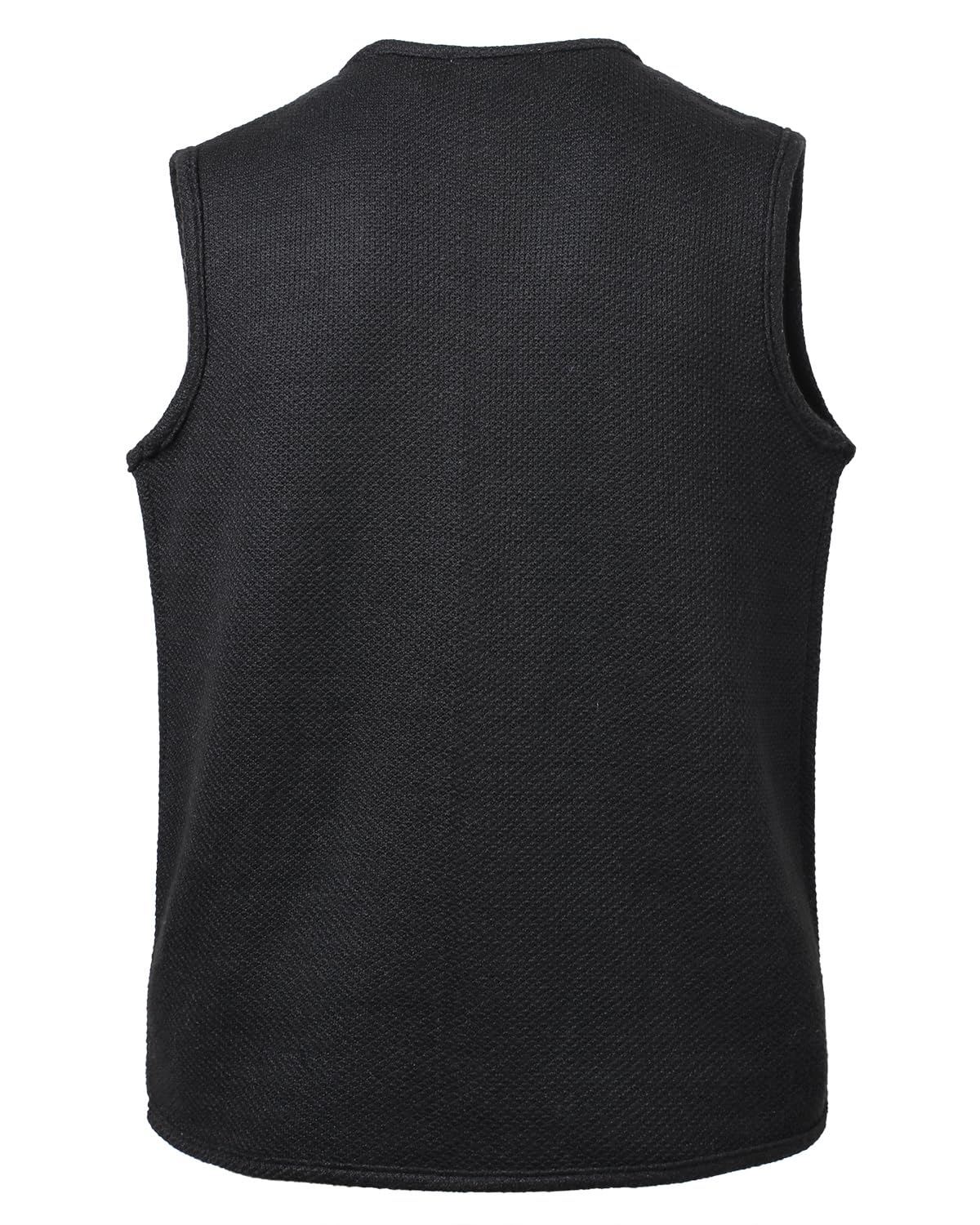 Chaleco de Punto para Hombre Cárdigan sin Mangas Chaqueta de Suéter de Forro Polar Cremallera Cálido Caballerocon Bolsillos Otoño Invierno