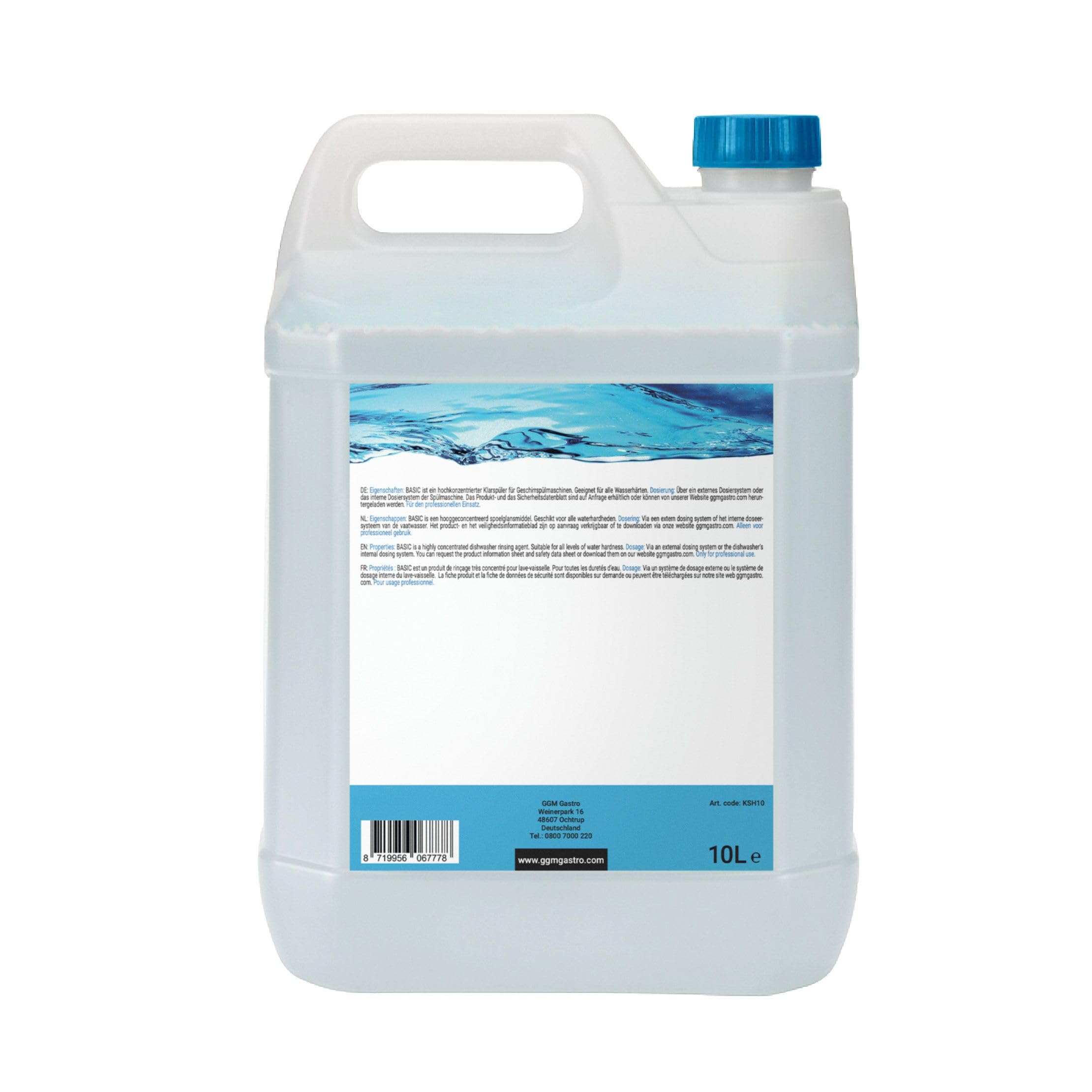 GGM Gastro | KSH10 | Klarspülmittel für streifenfreie Ergebnisse - 10 Liter - Ökologisch & chlorfrei