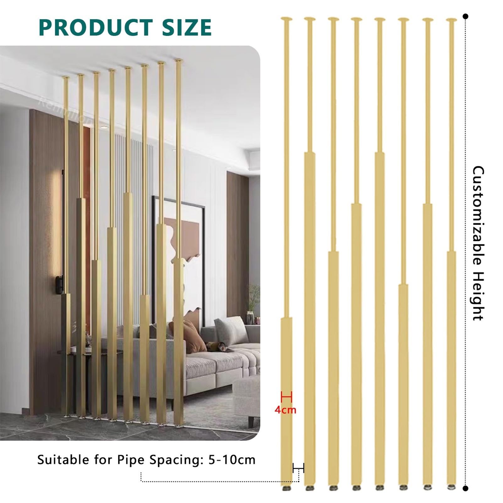 Divisori moderni adjuble – doghe in metallo slish per pareti dal pavimento al soffitto, perfette per ingressi e spazi aperti, migliorano la privacy e l'estetica.