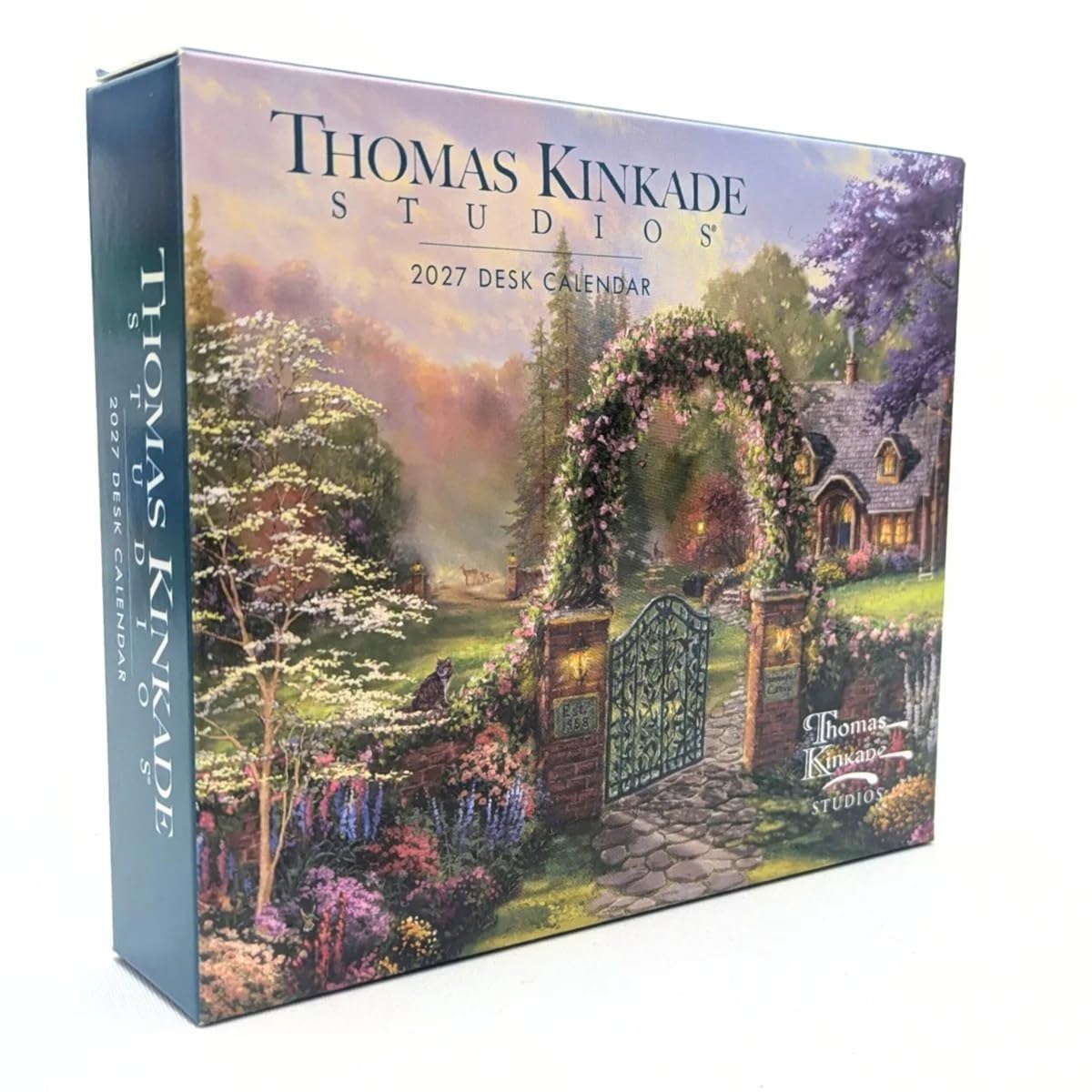 Carousel Worldwide Thomas Kinkade 2027 Desk Calendar, Classic Art & Paintings, Desktop Tear-Off Calendar