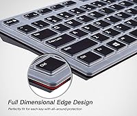 Vista 28 de Funda para teclado con letras grandes compatible con DELL KB216 KB216b KB216t KB216d KB216p Teclado con cable y protector de teclado inalámbrico