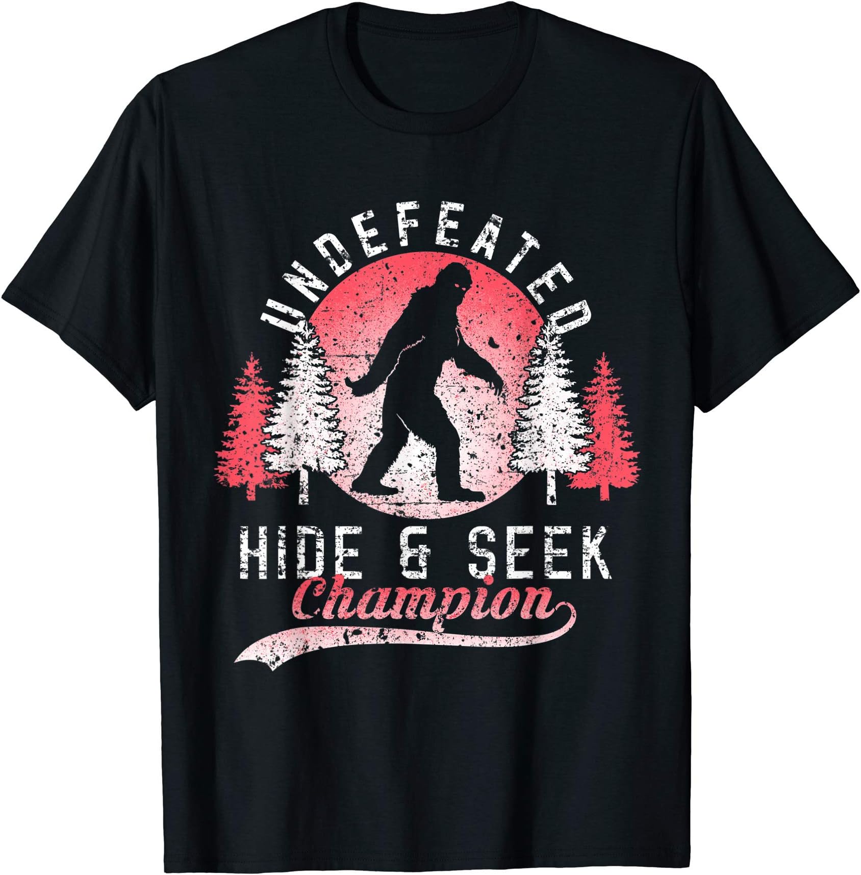 Vintage And Retro StoreLimited Edition of Bigfoot Undefeated Hide & Seek Sasquatch T-Shirt