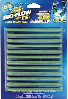Green Gobbler BIO-FLOW Drain Strips | 12 Pack | Drain Cleaner & Deodorizer