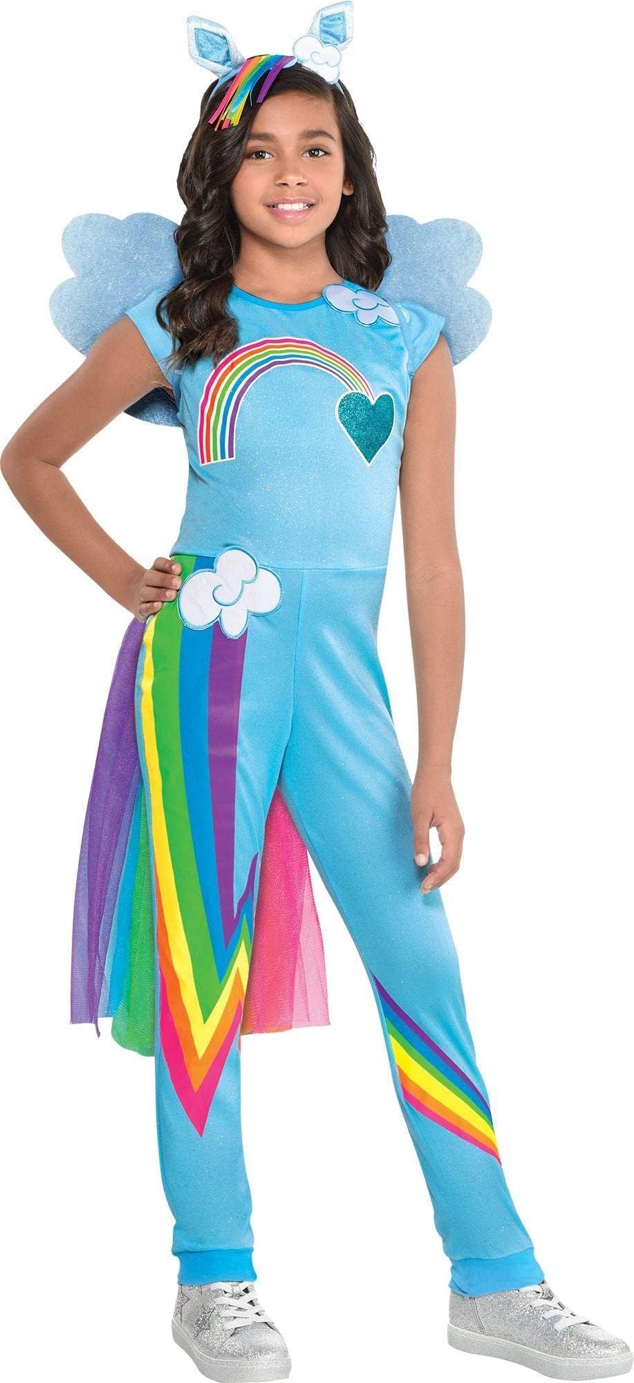 Party City My Little Pony Rainbow Dash Costume for Girls, Dress and Accessories Included