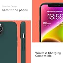 YATWIN Silicone Back Case for iPhone 13 Pro Max, Soft-Touch Phone Back Cover for Apple iPhone 13 Pro Max - Dark Green gallery image
