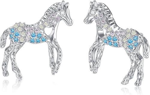 Aretes de plata de ley con forma de animal para mujer, joyería de cumpleaños para Navidad, regalos para mujer, aretes hipoalergénicos para mujer