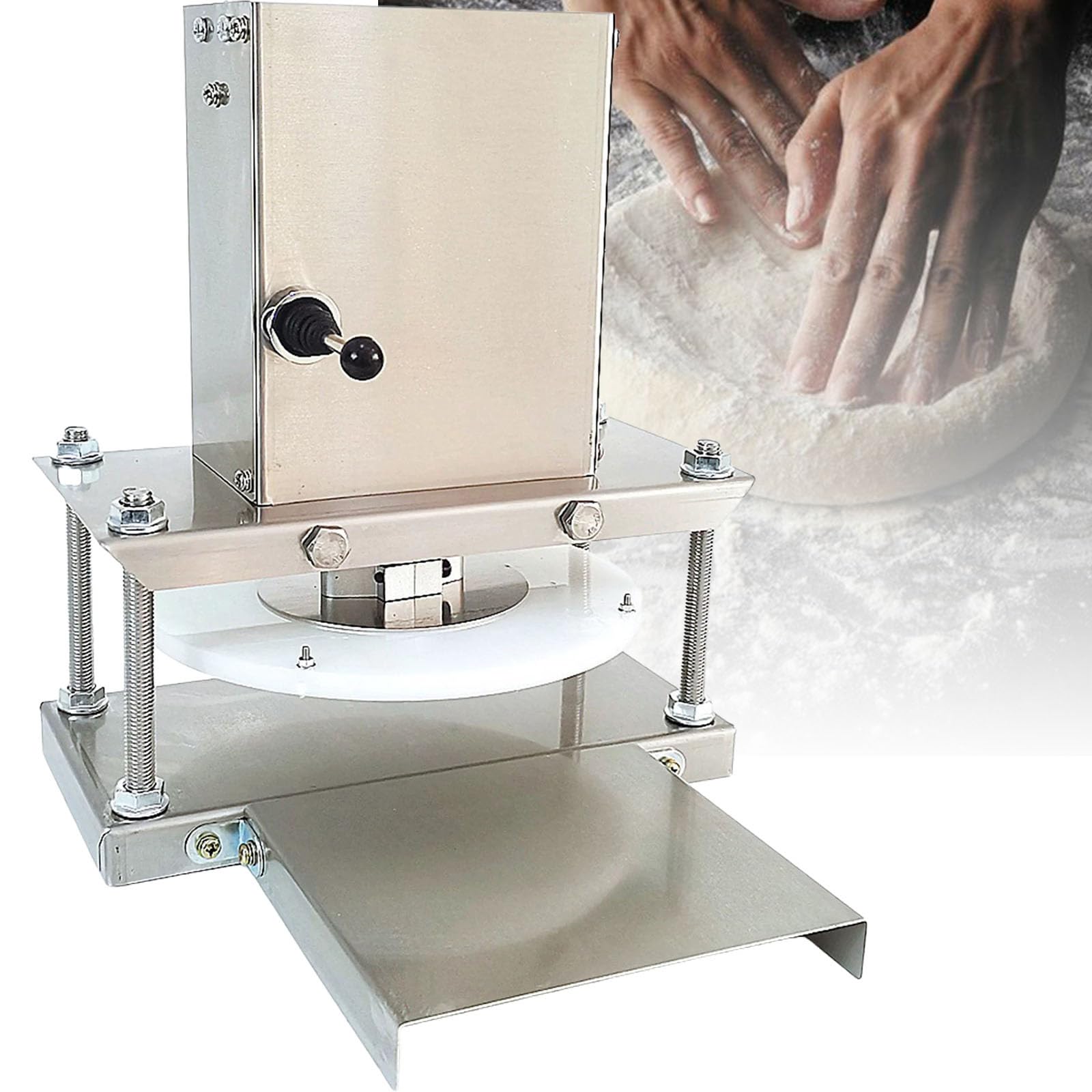 Sjyclaviger Machine Household Pizza Cake Press, Manual Pizza Dough Pastrypress, Pizza Machine, 8.6 Inch Commercial Dough Roller Sheeter For Pizza Making