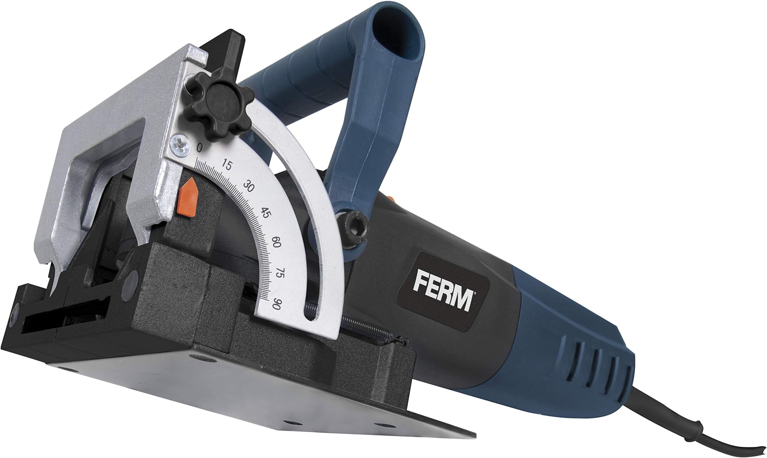 FERM Precision Biscuit Jointer - Complete Biscuit Jointer - 900W - Aluminium Base Plate - With 50 Pcs. Joint Plates (size 20), Saw Blade, Dust Collection Bag and a Robust Storage Case