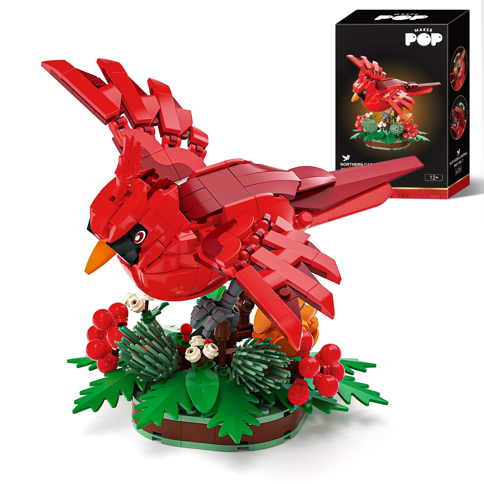 Amazon.com: Sinuraii Northern Cardinal Building Block Set, Male