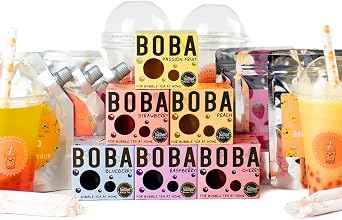 Large Bubble Tea Party Kit | Popping Boba, Bubble Tea Powder & Syrup | Powder & Syrup + Boba Set | The TeaShed