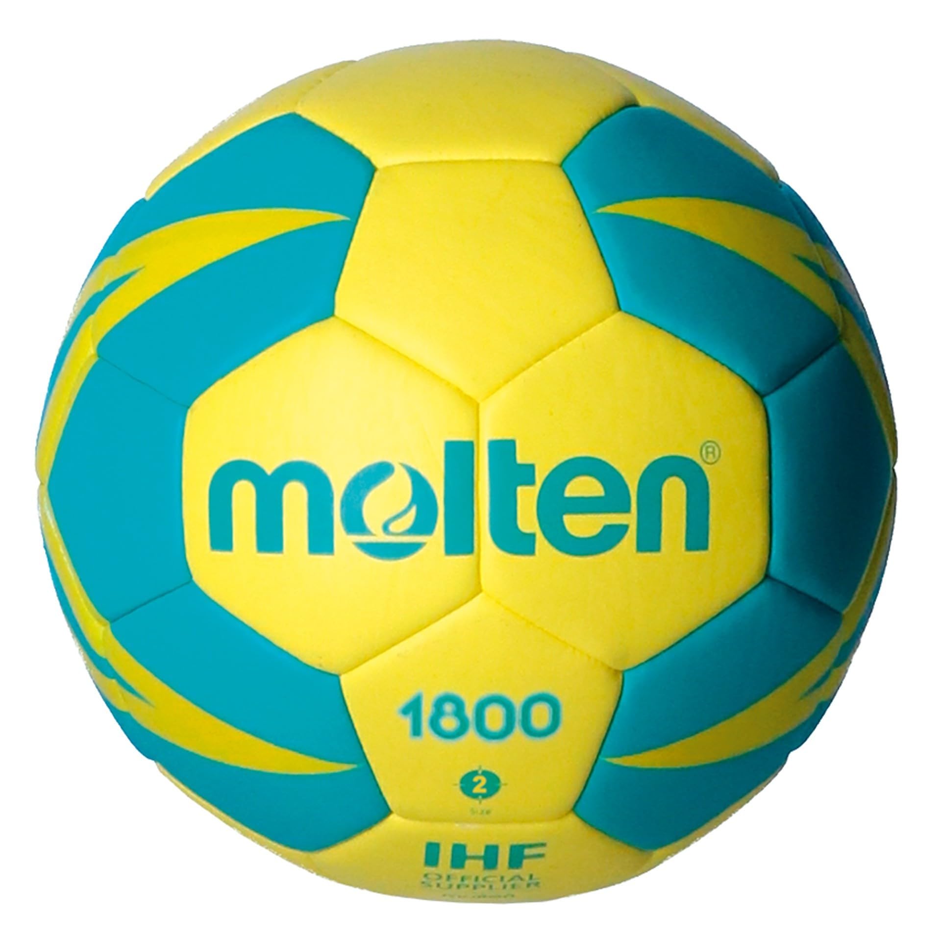 MOLTEN Balón H0X1800-​YG - Balón de Balonmano. Entrenamiento, Color Amarillo y Verde