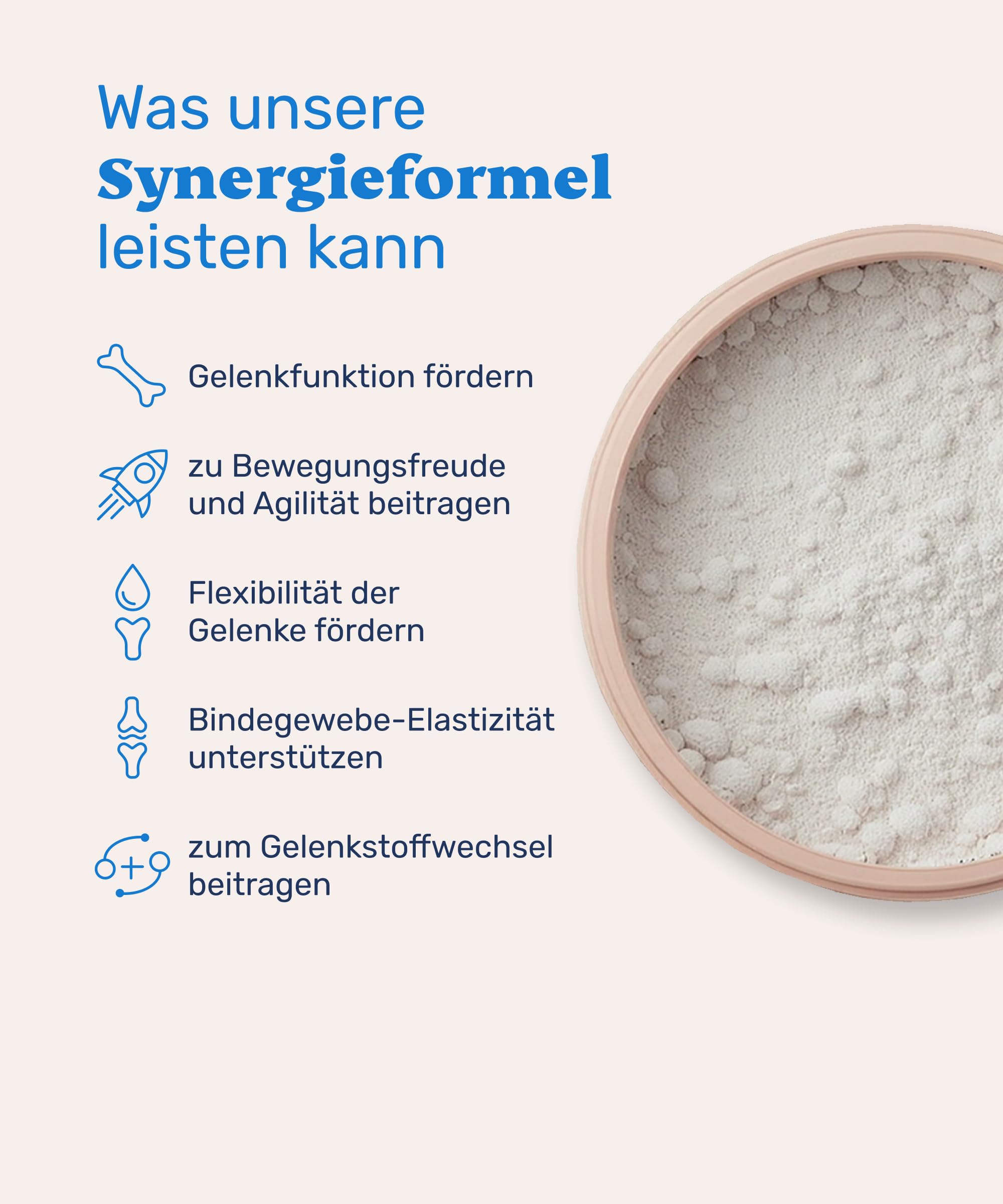 mammaly Kollagen & Hyaluron Pulver für Hunde - 99% Kollagenhydrolysat Gelenkpulver unterstützt Gelenke, Sehnen, Bänder - Natürliches Collagen Hund zur Nahrungsergänzung - 75g reichen bis zu 75 Tage