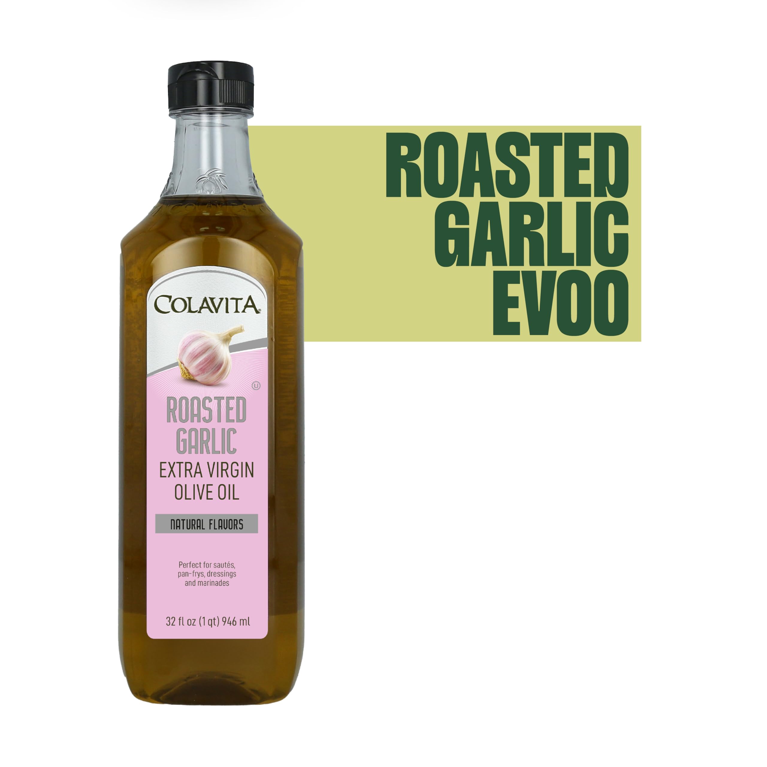 Colavita Roasted Garlic Extra Virgin Olive Oil, 32 Ounce