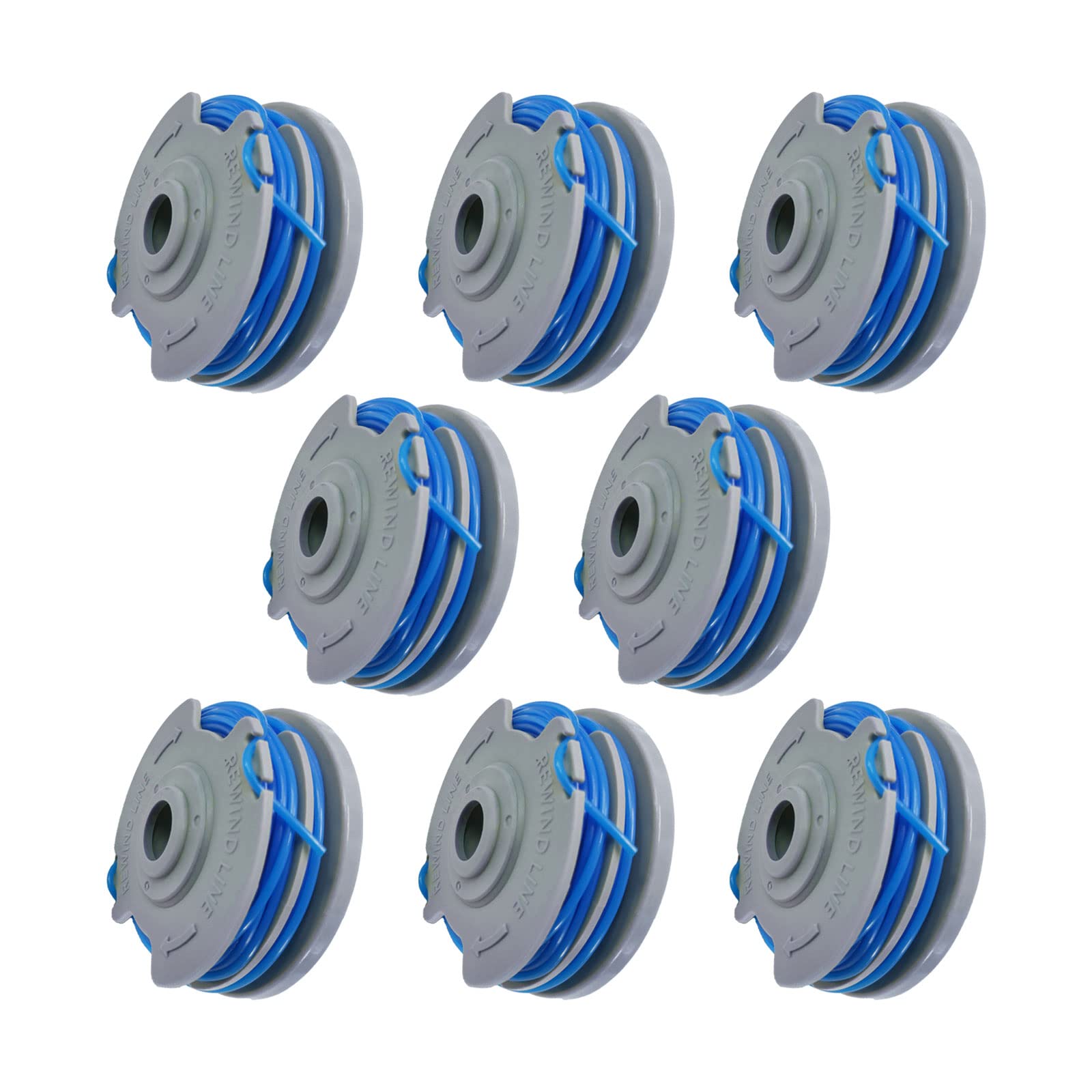 luolety String Trimmer Spool Line for Flymo FL289, 1.65mm 10m Double Autofeed Spool Line for Flymo RLT5030S, Double Line String Trimmer Weed Eater Spools Line (8)