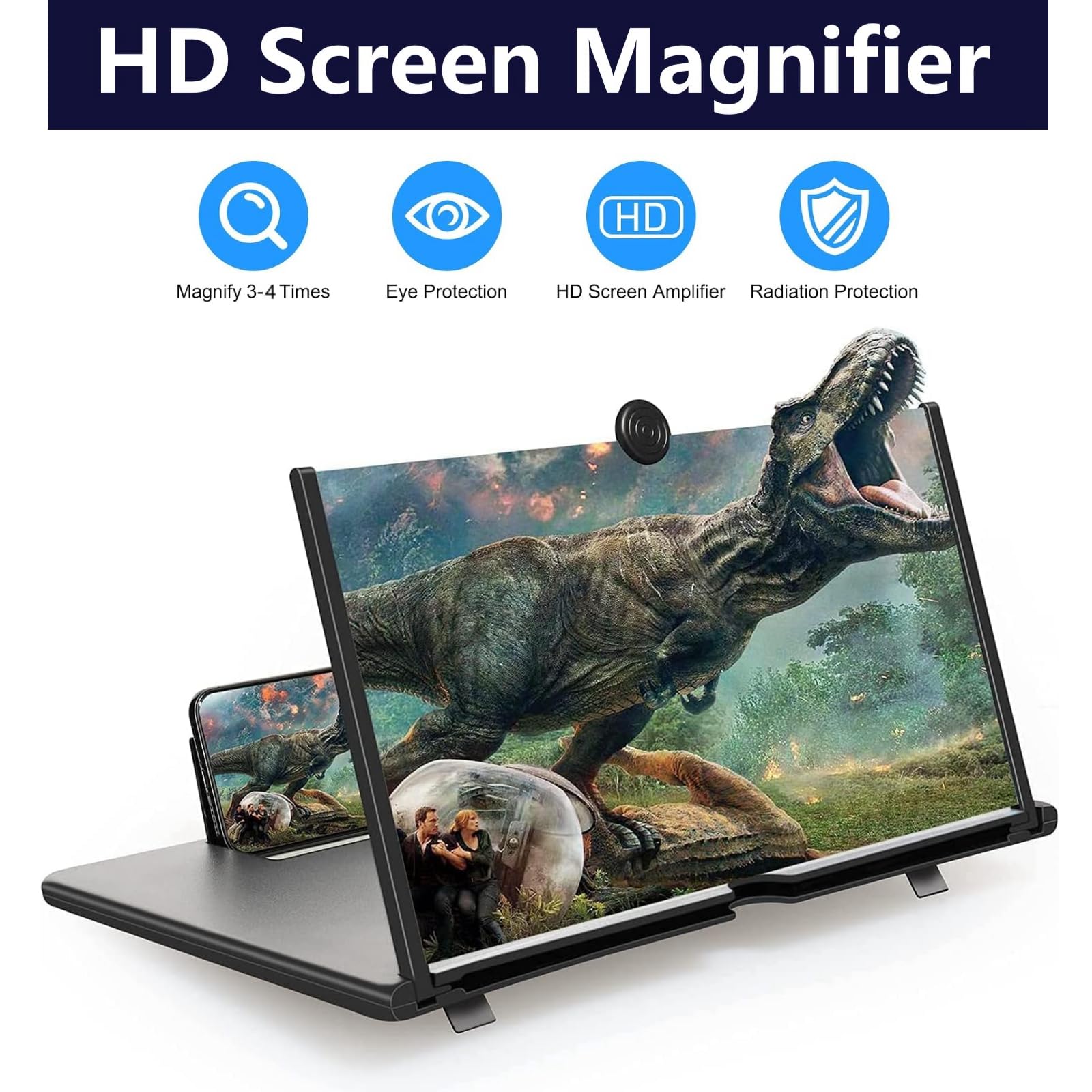 Agrandisseur ecran Telephone 16 Pouces, loupe ecran Telephone, HD Loupe pour Smartphone, Pliable Loupe ecran pour Regarder des vidéos de cinéma sur Tous Les Smartphones