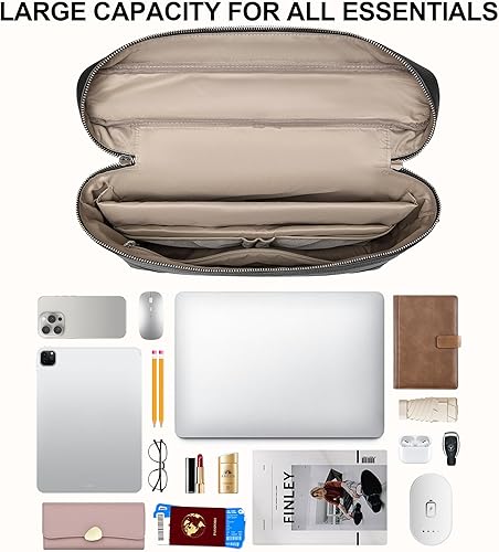Miniatura 2 de BOSTANTEN Bolsa para laptop para mujer, bolsa de mano de cuero para viaje de negocios, compatible con MacBookPro de 16 pulgadas