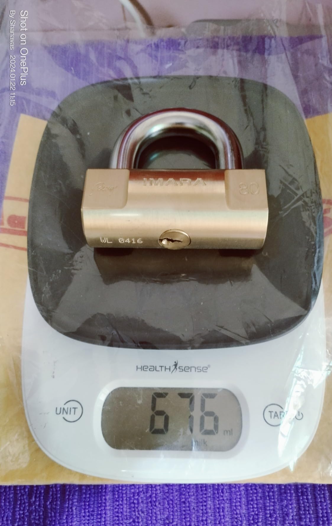 Godrej Locking Solutions and Systems Imara 80mm Brass Padlock 3 Keys