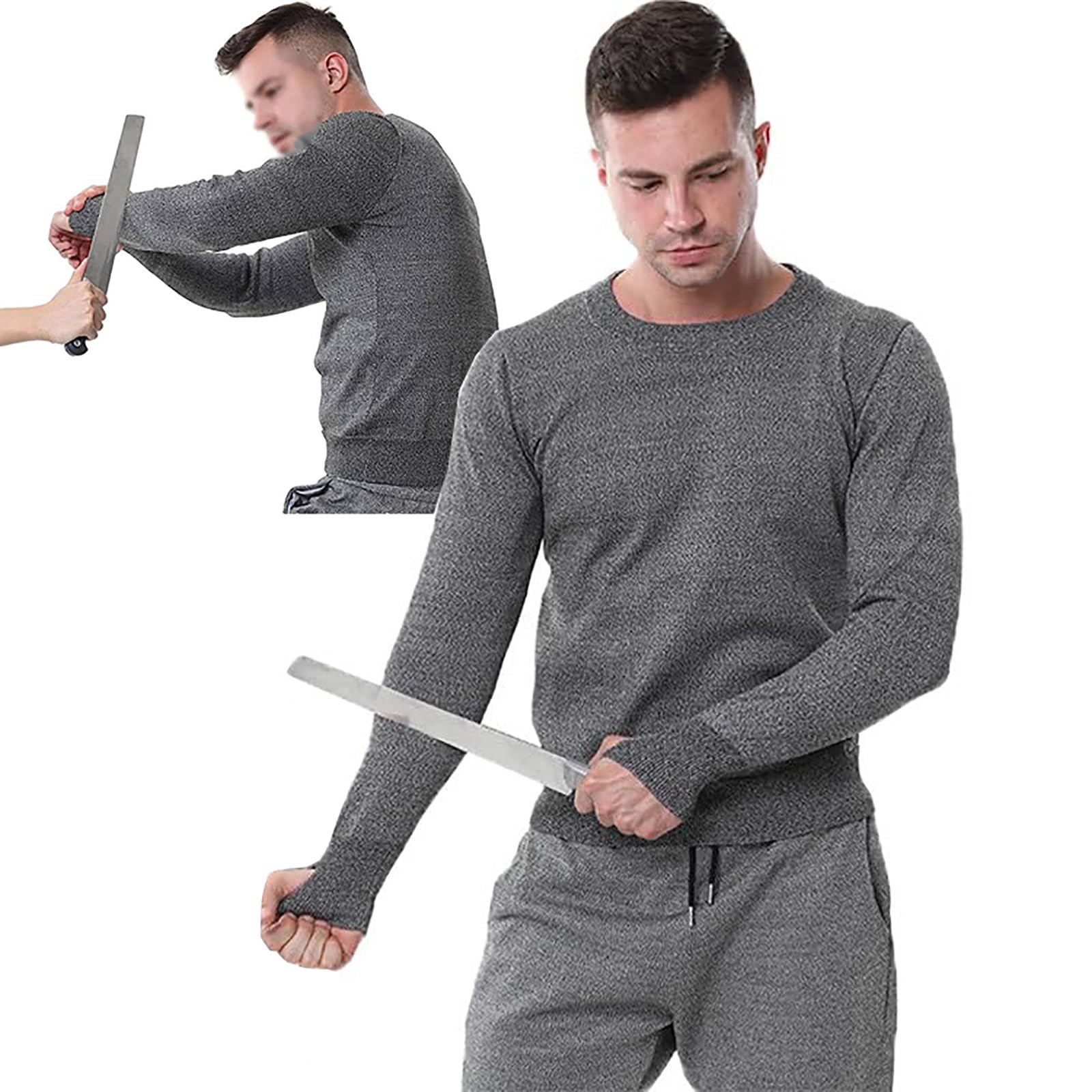 Chaleco Anticortes Y AntipuñAladas, Ropa Protectora Anticortes De 5 Niveles, Resistente Al Desgaste, Anticortes Y Resistente Al Desgarro, Utilizado Para Proteger La Seguridad Personal.,Grey-XXL