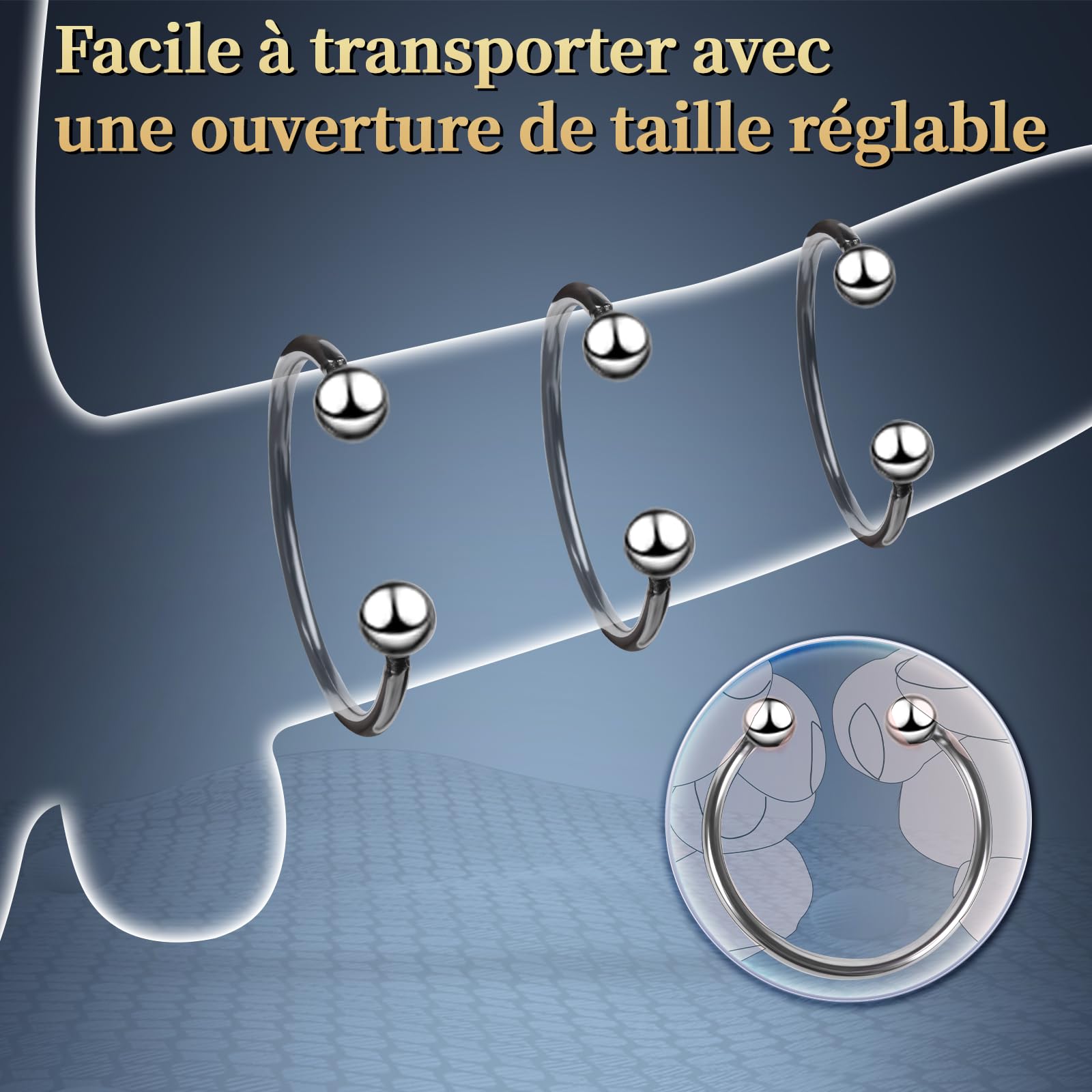 Cage de Chasteté Pénis Sex Toýs homme, Bondage Jouet Sexuel avec 3 Anneaux de Taille Active, 3 Anneaux Péniens en Métal, 2 Clés, Jouets pour Adultes pour Exercices Péniens et Abstinence