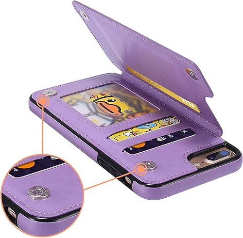 Miniatura 7 de UEEBAI Funda para iPhone SE 2022 5GSE 2020iPhone 78, funda de piel sintética cierre magnético ranuras para tarjetas Función de soporte Flor Durable