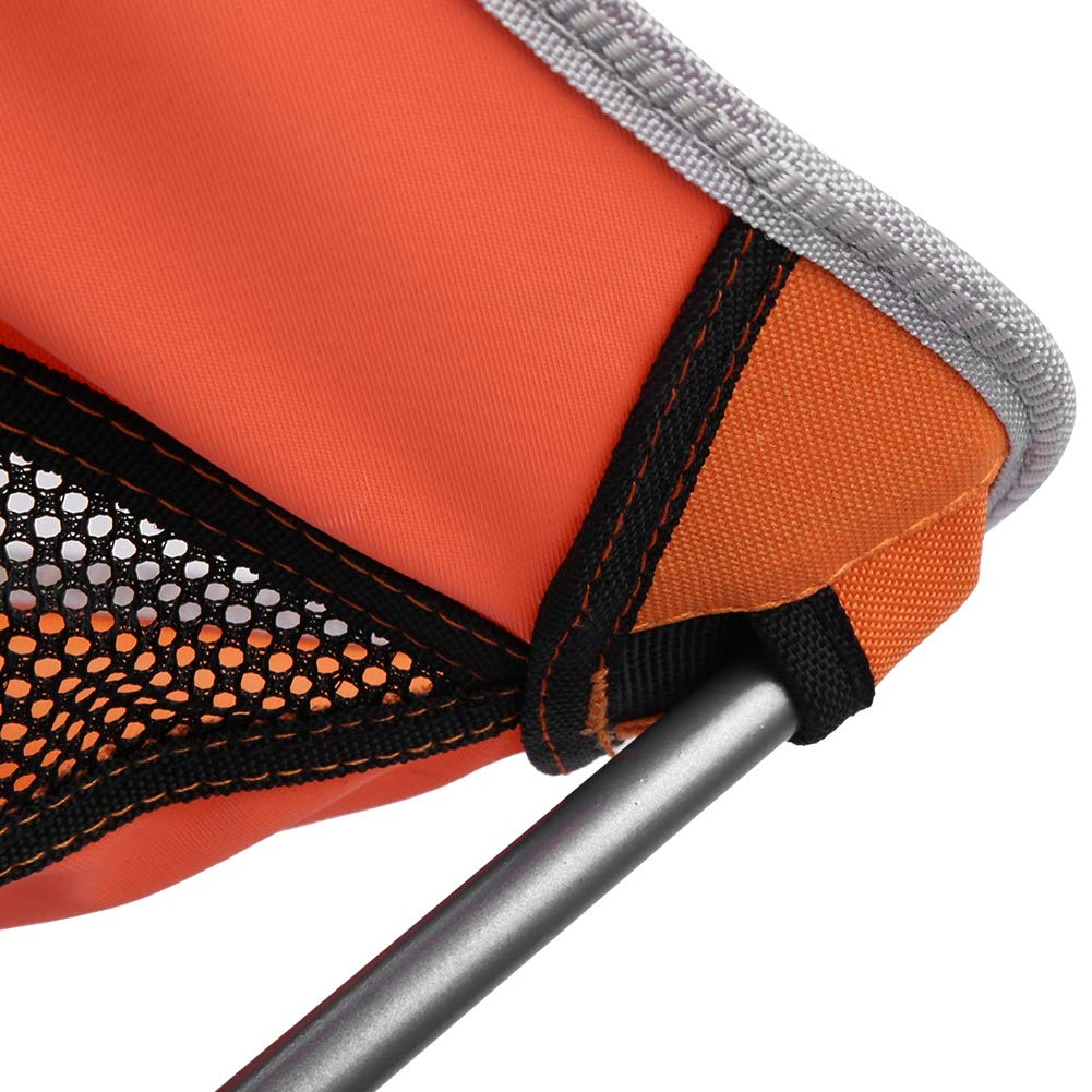 IEEILULU Ultralichte campingklapstoel, maximale belasting 130 kg, comfortabel voor vissen, barbecue, wandelen (2 stuks, oranje