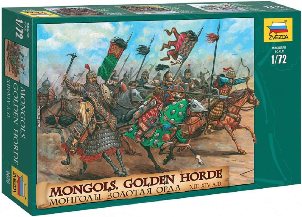 The Hobby Company Zvezda 500788076 – 1:72 Scale Historic Figurines Set Mongols Golden Horde