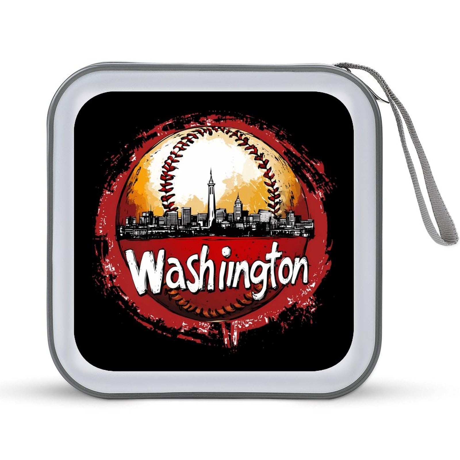 Baseball Fans Washington CD Case Portable DVD Holder Storage Organizer for Home Travel