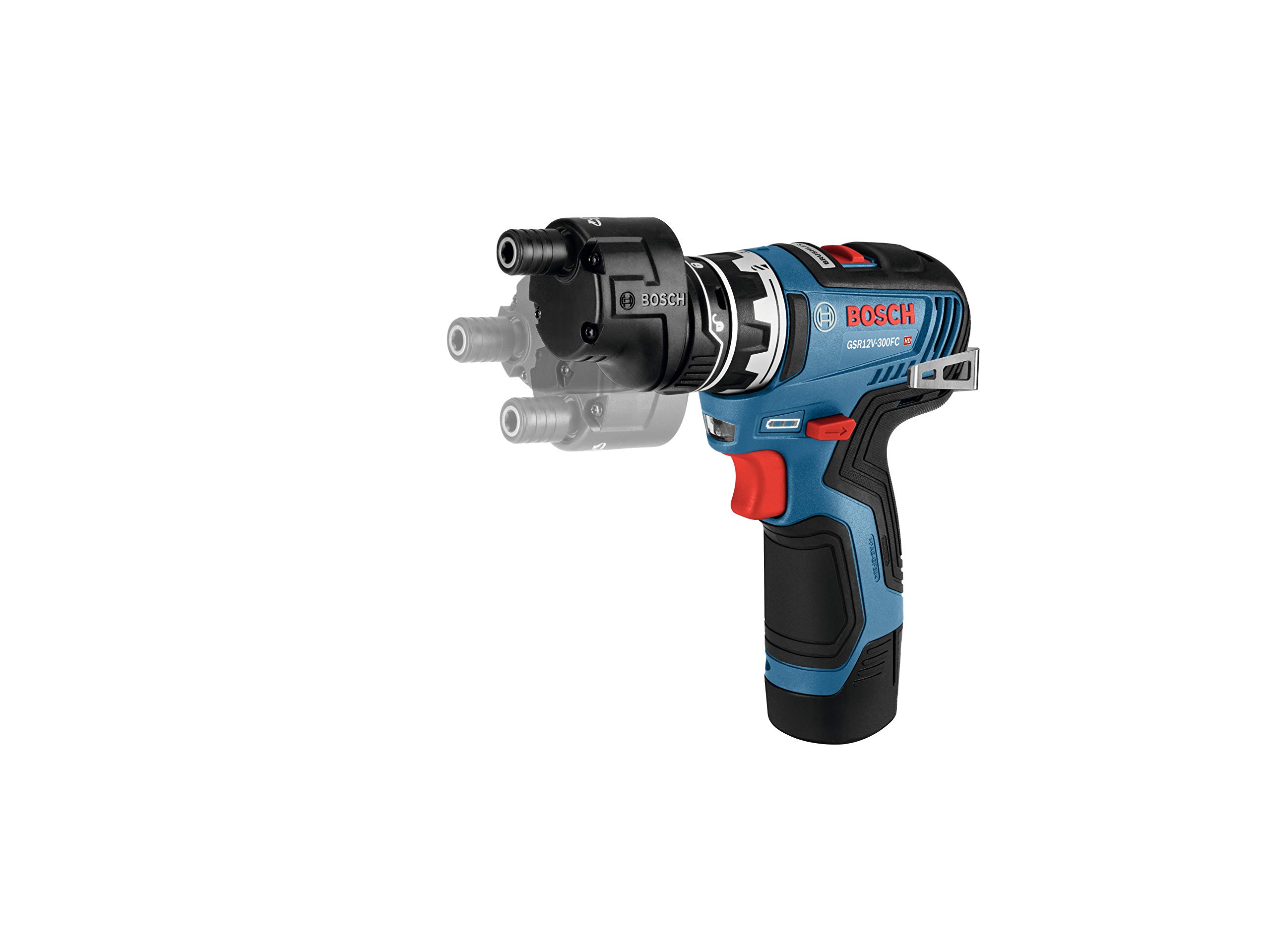 Bosch GSR12V-300FCB22 12V Max EC Brushless Flexiclick 5 en 1 Drill/Driver System with (2) 2.0 Ah Batteries