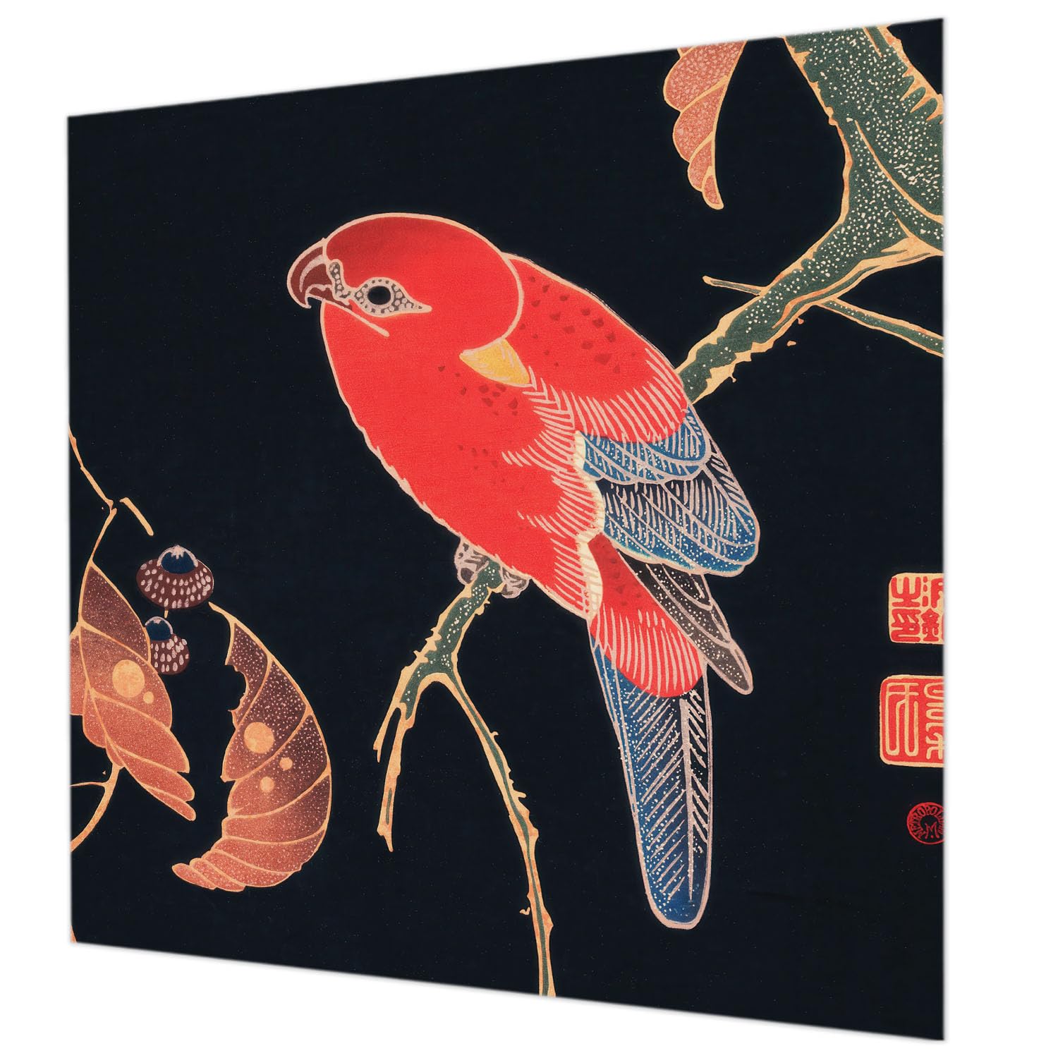 Tapisserie intissée oiseau exotique pour créer une ambiance nature dans la chambre