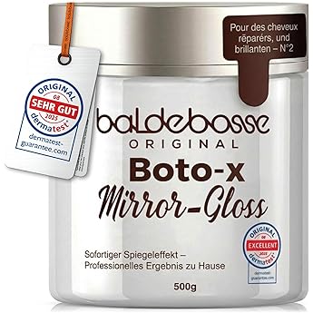 Hair Mask for Hair - Mirror Gloss Boto-x Capillary Care - Professional Repair & Intensive Care for Dry and Damaged Hair - Laboratory Tested