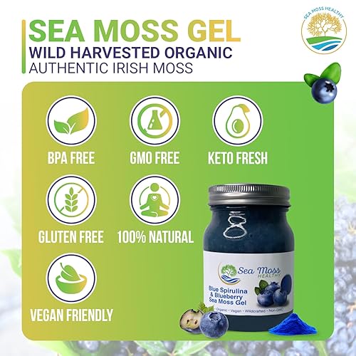 Miniatura 6 de Gel de musgo marino  Cosechado salvaje auténtico sin OMG, vegano, keto, paleo, crudo, todo natural, sin conservantes, añadir a batidos, sopas y más