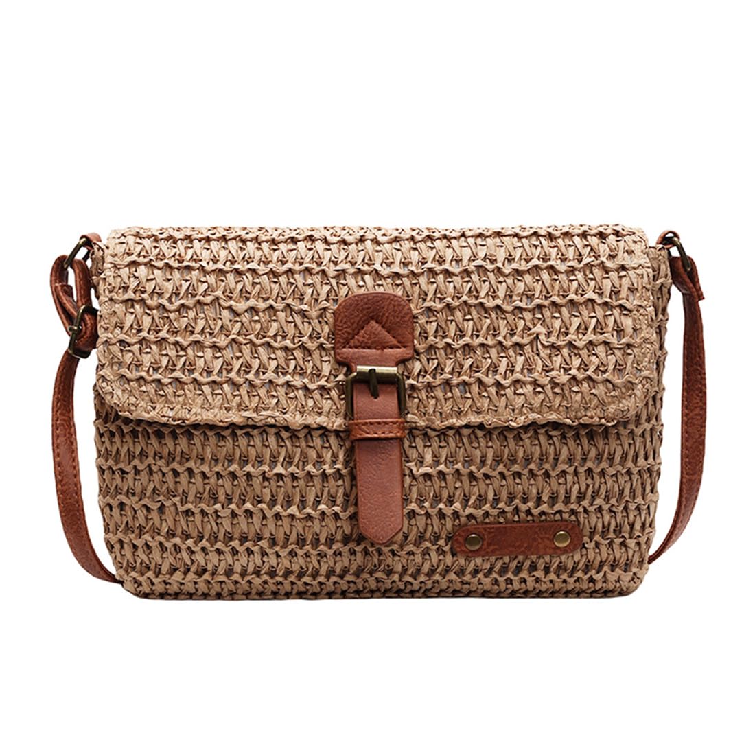 Elisaia Straw Crossbody Bags for Women,Summer Casual Beach Envelope Purse