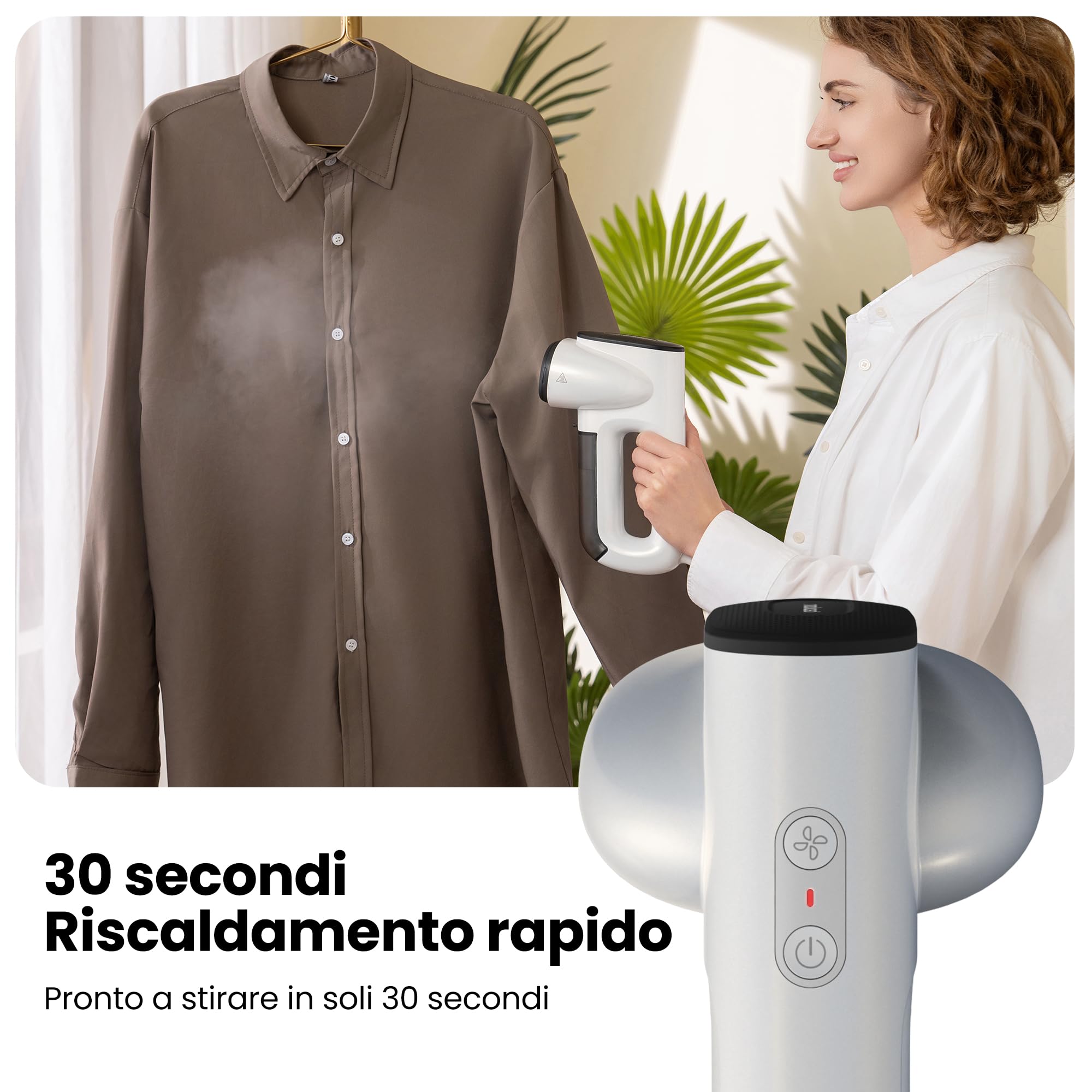 Neakasa Magic 1 - Piastra a vapore portatile con aspirazione, compatta e pieghevole, non necessita di asse da stiro, utilizzabile con una sola mano