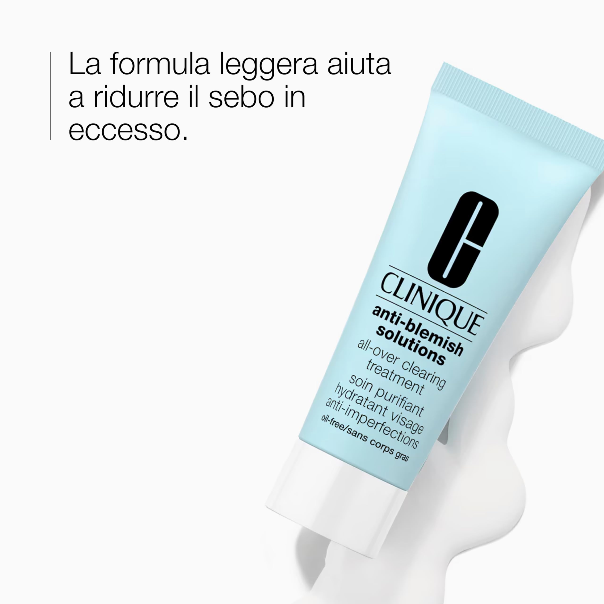 Clinique Anti-Blemish Solutions All-Over Clearing Blemish Treatment | Idratante anti-imperfezioni con acido salicilico, 50 ml