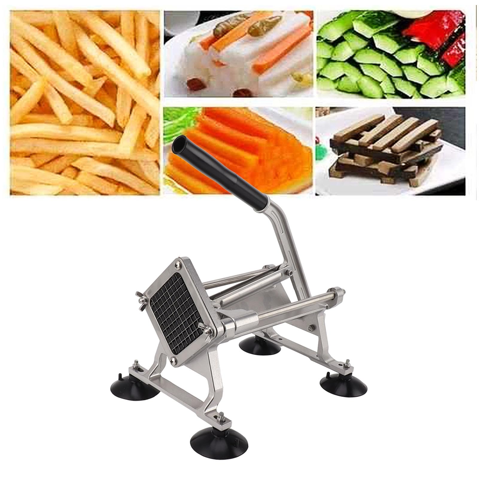 EMUKOEP Tagliapasta per Patatine Fritte Tagliapatate Manuale Professionale in Acciaio Inossidabile per Frutta e Verdura 11,81x7,87x14,57 Pollici (mangio)