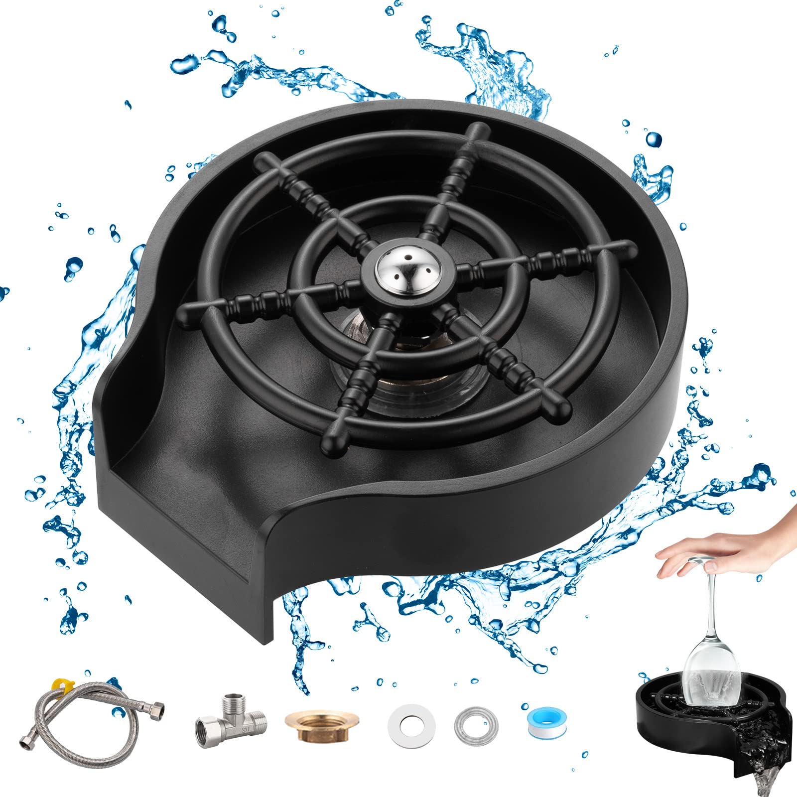 Buy DVOLIKE Cup Washer Sink Attachment, Kitchen Sink Automatic Flushing