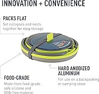 Vista 4 de Sea to Summit X-Pot - Juego de tetera y taza plegables para mochileros y campamentos