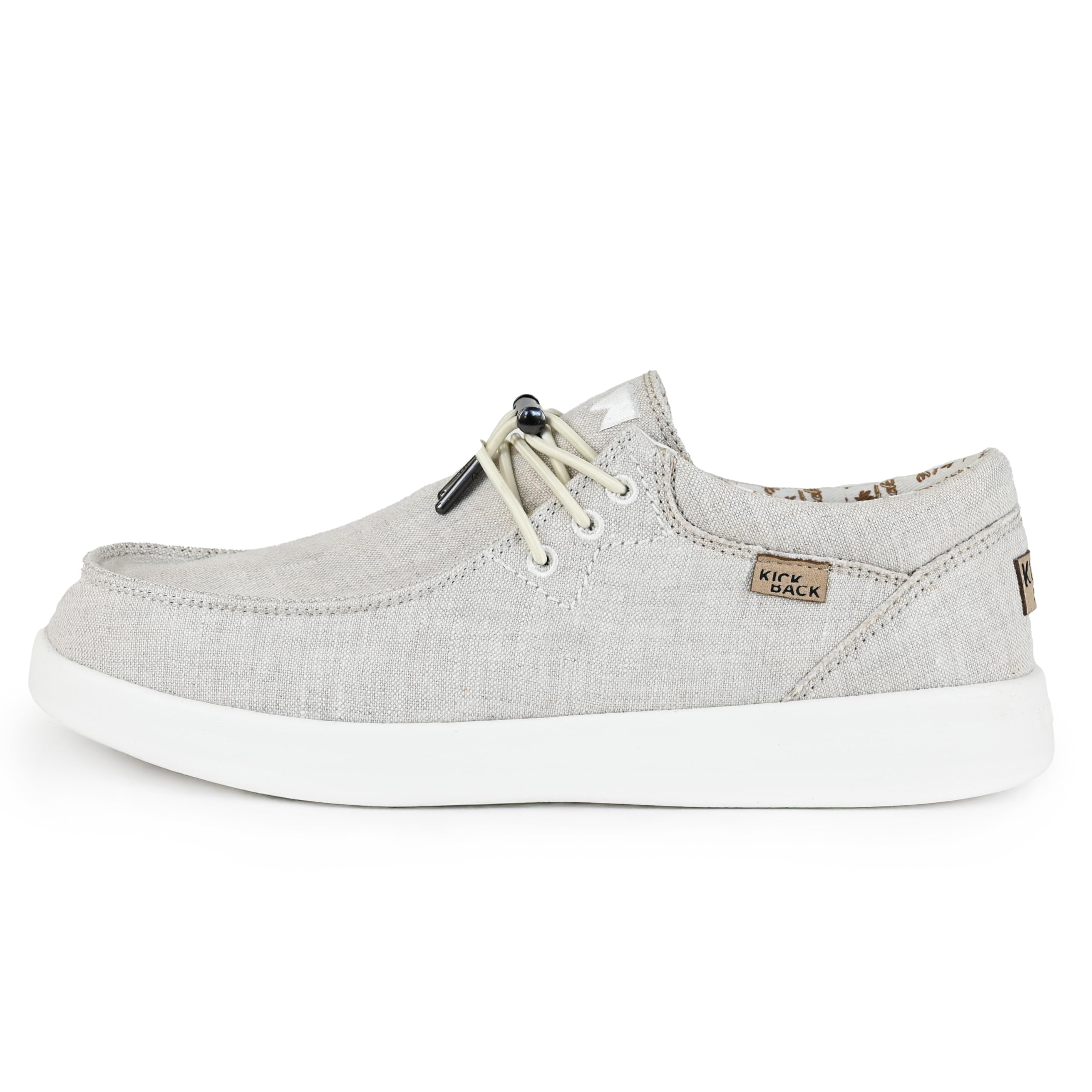 Kickback Haven Mocassins Slip‑on Style Sneakers pour Homme – Chaussures Décontractées en Toile, Lin ou Mesh Extensible avec Lacets Élastiques Ajustables – Confort Quotidien pour l’Été