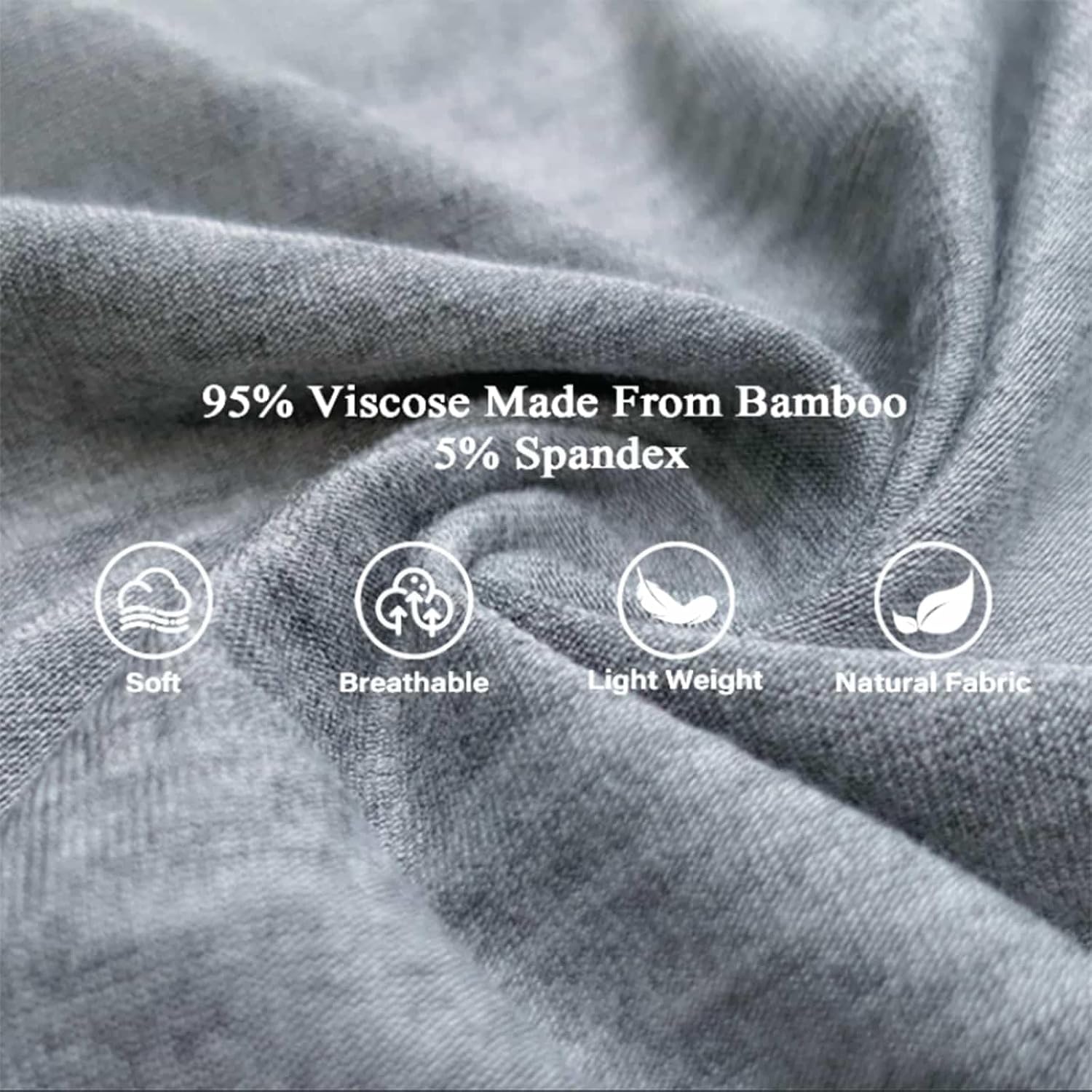 Viscose from Bamboo Pajama Top for Women Cooling V-Neck Sleep Shirt Lightweight Short Sleeve Lounge Tee - Image 7